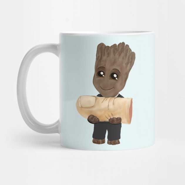 Groot and a thumb by MadHatter2319